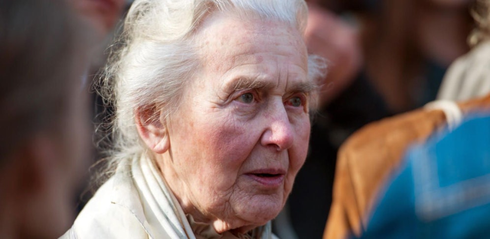 Die Holocaust-Leugnerin Ursula Haverbeck-Wetzel im April 2015