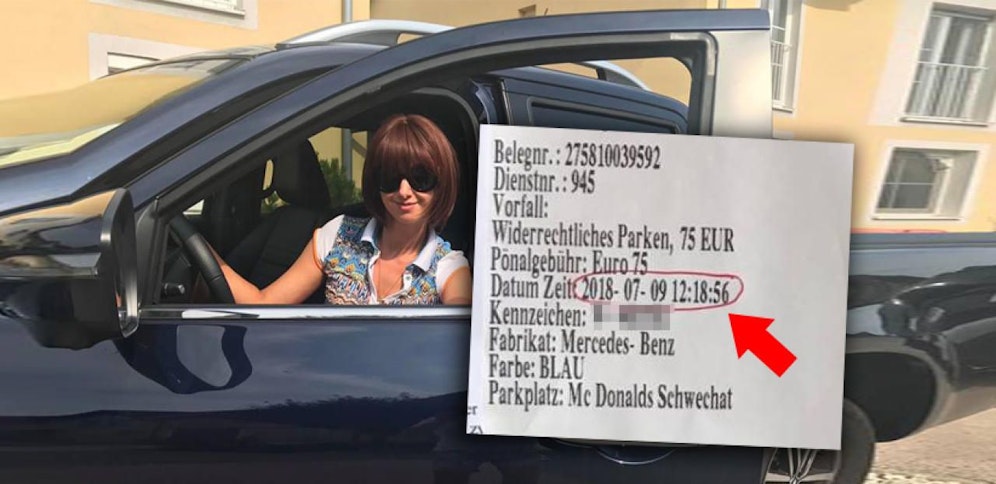 Bitter: Weil ihr Pickup zu groß war, kassierte Sandra R. eine Parkstrafe bei McDonalds.